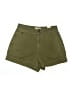 AE77 100% Cotton Solid Green Khaki Shorts Size 27 waist - photo 1