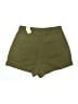 AE77 100% Cotton Solid Green Khaki Shorts Size 27 waist - photo 2