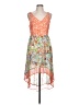 Ambar 100% Polyester Paisley Orange Cocktail Dress Size 10 - photo 1