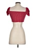 Privacy Please Red Short Sleeve Blouse Size S - photo 2