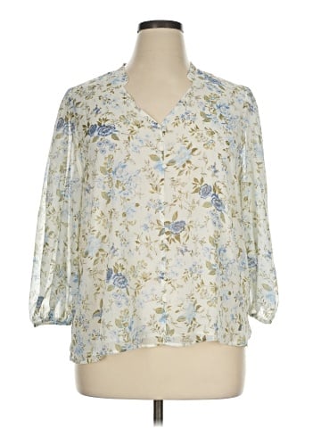 Maison d' Amelie 3/4 Sleeve Blouse (view 1)