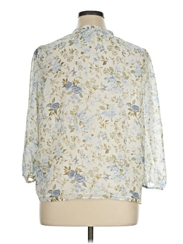 Maison d' Amelie 3/4 Sleeve Blouse (view 2)