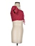Privacy Please Red Short Sleeve Blouse Size S - photo 4