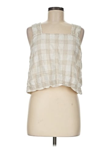 Madewell Linen-Blend Sunside Button-Back Top: Undyed Edition (view 1)