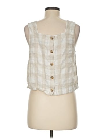 Madewell Linen-Blend Sunside Button-Back Top: Undyed Edition (view 2)