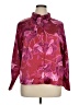 Deane 100% Polyester Floral Burgundy Long Sleeve Blouse Size XL - photo 1