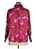 Deane 100% Polyester Floral Burgundy Long Sleeve Blouse Size XL - photo 2