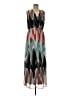 Karin Stevens 100% Polyester Chevron-herringbone Gray Cocktail Dress Size 8 - photo 1