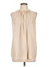 Catherine Malandrino 100% Polyester Tan Sleeveless Blouse Size L - photo 1