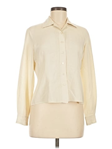 Lauren by Ralph Lauren Long Sleeve Silk Top (view 1)