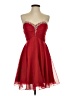 Alyce 100% Polyester Hearts Red Cocktail Dress Size 4 - photo 1