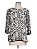 Chico's Animal Print Silver 3/4 Sleeve T-Shirt Size Lg (2) - photo 1