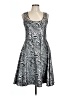 Elhoffer Essentials Animal Print Silver Cocktail Dress Size L - photo 1
