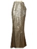 Line & Dot Metallic Gold Formal Skirt Size S - photo 1