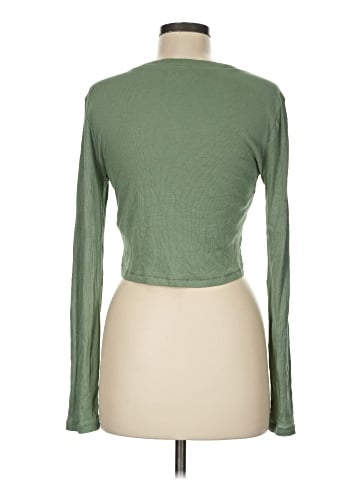 Madewell Fine Ribbed Supercrop Crewneck Long-Sleeve Tee (view 2)