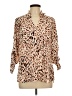Express Outlet Animal Print Brown 3/4 Sleeve Blouse Size L - photo 1