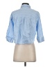 Zara Stripes Blue 3/4 Sleeve Button-Down Shirt Size S - photo 2