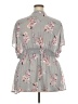 Torrid 100% Polyester Floral Gray Short Sleeve Blouse Size 4X Plus (4) - photo 2