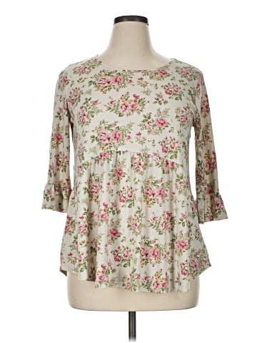 Doublju 3/4 Sleeve Blouse (view 1)