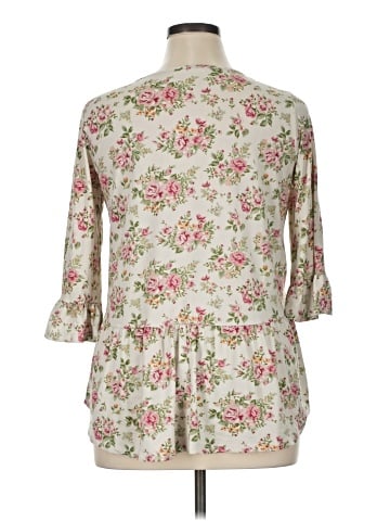 Doublju 3/4 Sleeve Blouse (view 2)