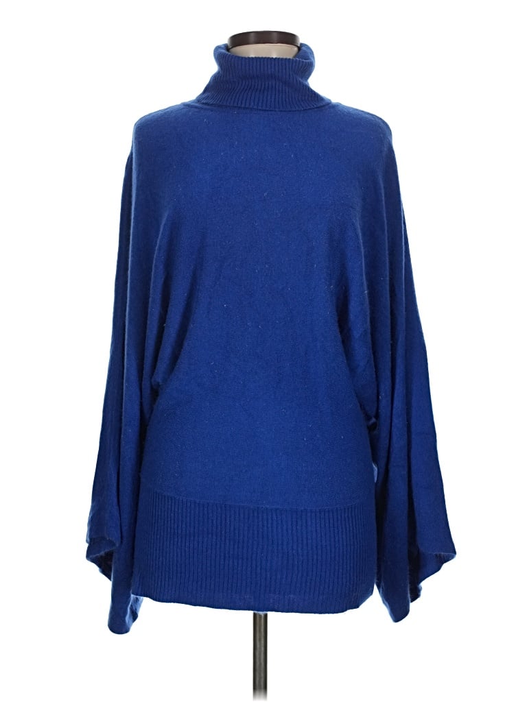 Pre-owned Bcbgmaxazria Turtleneck Sweater In Blue