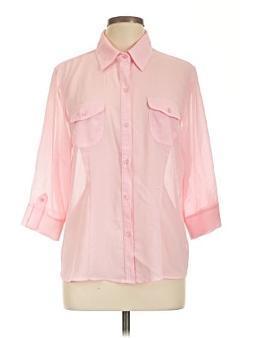 Croft & Barrow 3/4 Sleeve Button-Down Shirt (view 1)