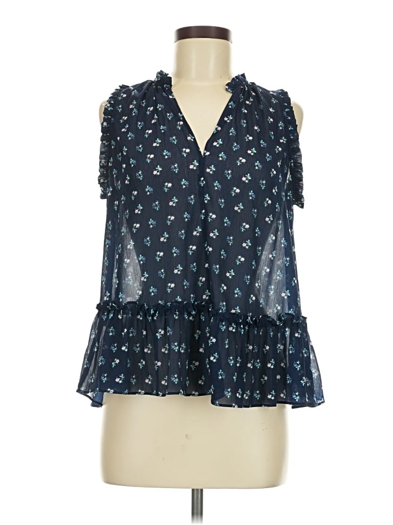 Pre-owned Gap Sleeveless Blouse In Blue