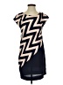 Peppermint 100% Polyester Chevron-herringbone Blue Casual Dress Size S - photo 1