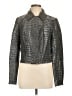 Diane von Furstenberg Metallic Animal Print Gray Jacket Size 10 - photo 1