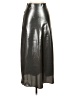 LOFT Versa 100% Polyester Metallic Silver Faux Leather Skirt Size 00 Petite - photo 1