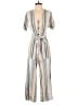 Caslon Stripes Ivory Jumpsuit Size XS - photo 1