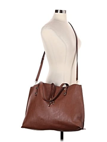 Calvin Klein Leather Tote (view 2)