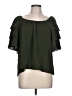 Chenault 100% Polyester Green Short Sleeve Blouse Size L - photo 1