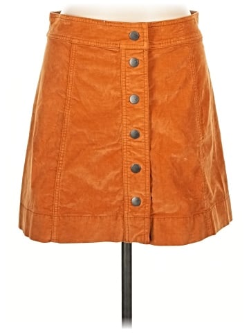 Madewell Velveteen A-Line Mini Skirt: Button-Front Edition (view 1)