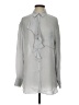 HEATHER Gray Long Sleeve Blouse Size S - photo 1