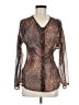 Babette 100% Polyester Brown Long Sleeve Blouse Size M - photo 1