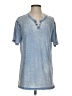 Lucky Brand Blue Short Sleeve Top Size S - photo 1