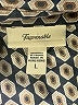Faconnable 100% Silk Tweed Brown Long Sleeve Silk Top Size L - photo 6