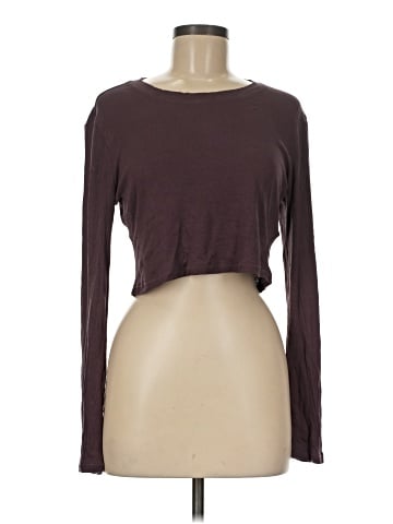 Madewell Fine Ribbed Supercrop Crewneck Long-Sleeve Tee (view 1)
