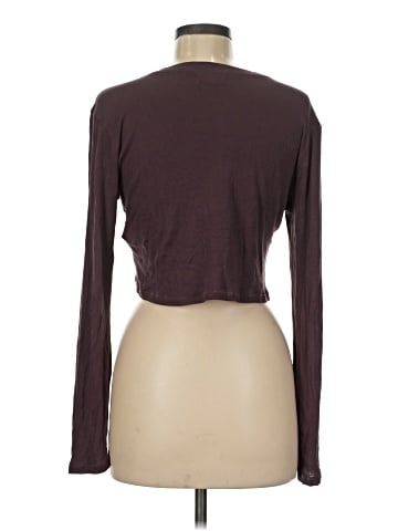 Madewell Fine Ribbed Supercrop Crewneck Long-Sleeve Tee (view 2)