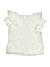 H&M 100% Polyester Ivory Short Sleeve Top Size 7 - 8 - photo 1