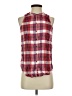 Lucky Brand Plaid Red Sleeveless Button-Down Shirt Size S - photo 1