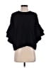 Zara 100% Polyester Black Short Sleeve Top Size S - photo 1