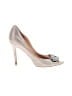 Badgley Mischka 100% Leather Silver Heels Size 6 1/2 - photo 1
