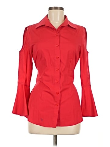 Neiman Marcus 3/4 Sleeve Button-Down Shirt (view 1)