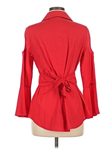 Neiman Marcus 3/4 Sleeve Button-Down Shirt (view 2)
