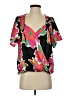 Umgee Black Short Sleeve Blouse Size S - photo 1