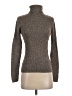 Moda International 100% Cotton Metallic Gray Turtleneck Sweater Size S - photo 1
