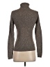 Moda International 100% Cotton Metallic Gray Turtleneck Sweater Size S - photo 2