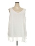 Lane Bryant 100% Polyester Ivory Sleeveless Blouse Size 26 - photo 1